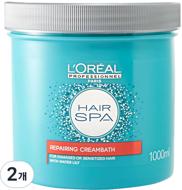 로레알프로페셔널 헤어스파 리페어링 크림바스 트리트먼트, 1L, 2개