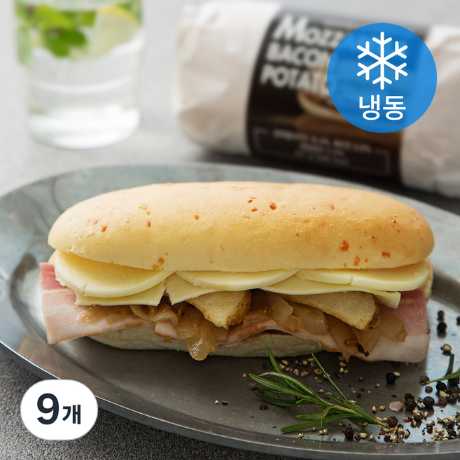 테이트 생모짜렐라 베이컨 포테이토 치아바타 (냉동), 217g, 1개입, 9개