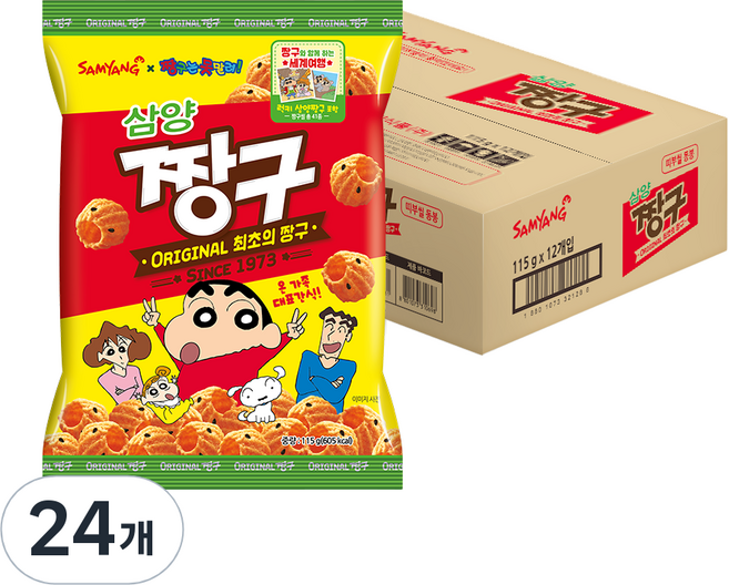 삼양짱구 스낵, 115g, 24개