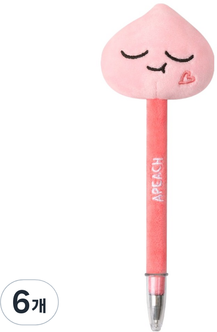 Kakao Friends 娃娃原子筆 0.5mm, Apeach, 6個