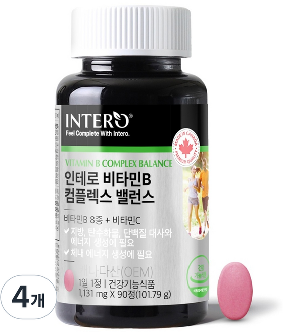 인테로 비타민B 콤플렉스 밸런스, 4개, 101.79g