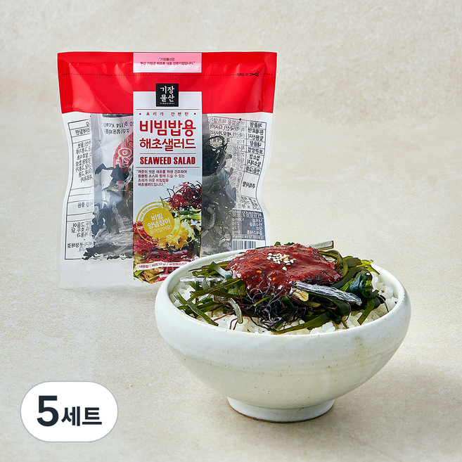 비빔밥용 해초샐러드 10g + 비빔양념장 소스 50g 세트, 5세트