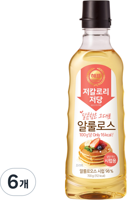 해표 시럽용 알룰로스, 700g, 6개