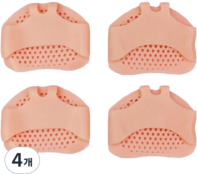 코모스코 발관리 실리콘 앞꿈치 패드 베이지, 60g, 4개, 2개입