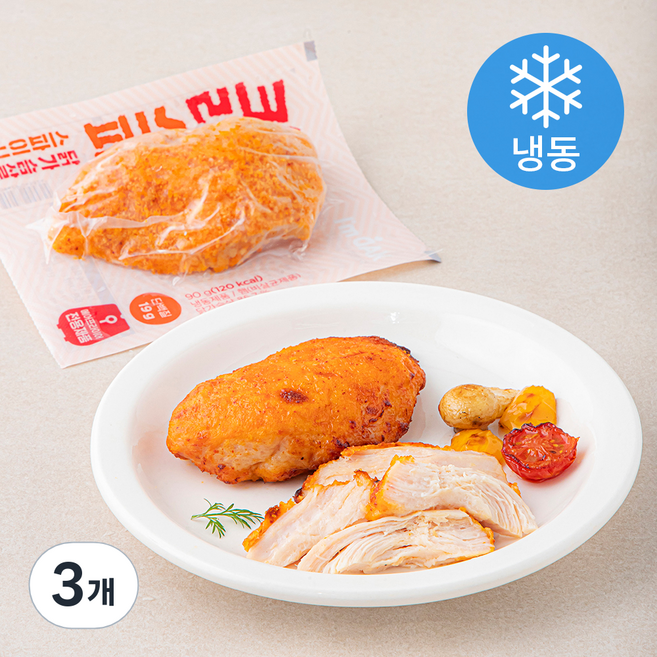 아임닭 크리스피 닭가슴살 스파이시 (냉동), 90g, 1개입, 3개