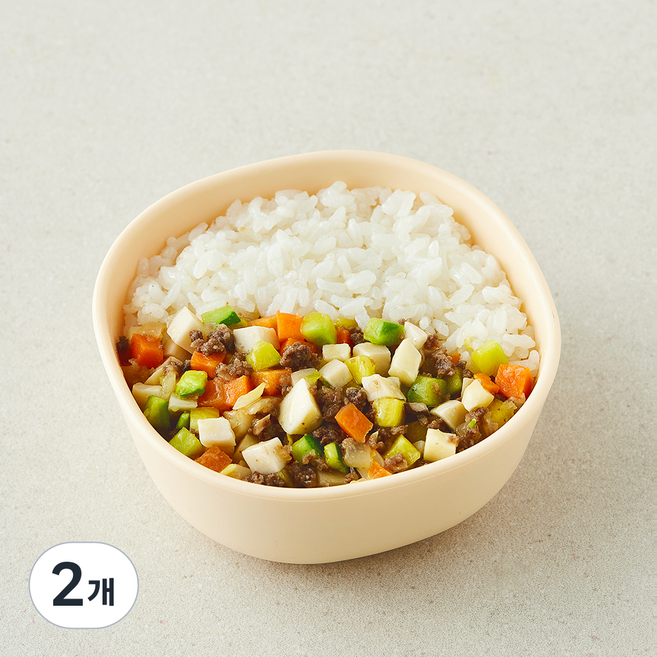 원더스푼 아이들 한우삼색 소보로 덮밥, 100g, 2개