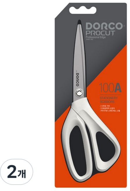 도루코프로컷 가위 100A, 혼합색상, 2개