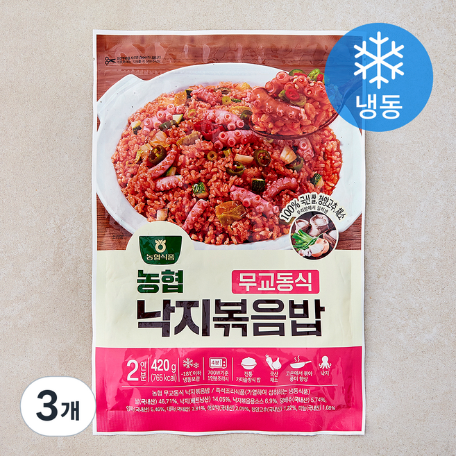 농협식품 무교동식 낙지볶음밥 (냉동), 420g, 3개