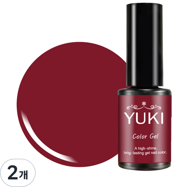 YUKI 彩色凝膠, 196號 火焰猩紅, 5g, 2個