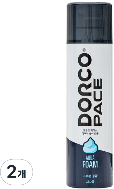 PACE 아쿠아 쉐이빙 폼, 250ml, 2개