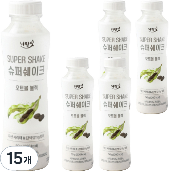 마커린 슈퍼쉐이크 오트볼 블랙, 15개, 50g