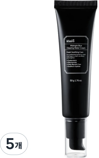 클레어스 미드나잇 블루 클리어링 워터 크림, 50g, 5개 - 쿠팡