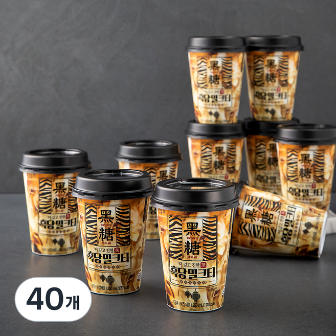 푸르밀 더 깊고 진한 흑당밀크티, 250ml, 40개