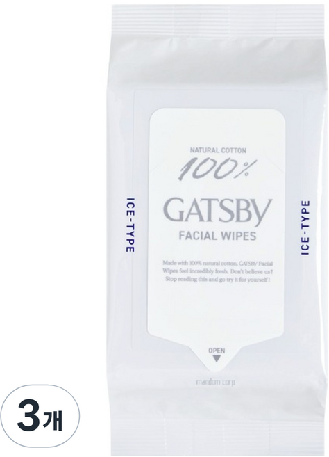 갸스비 훼이셜 세안티슈 아이스 타입, 42매입, 3개