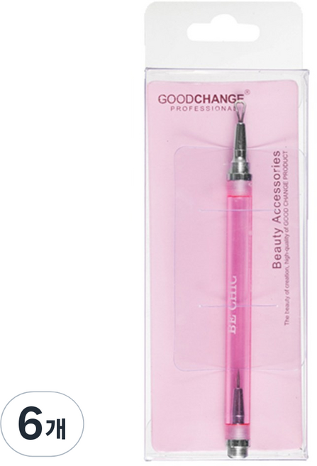 미성메탈 양면 여드림짜개, 혼합 색상, 6개