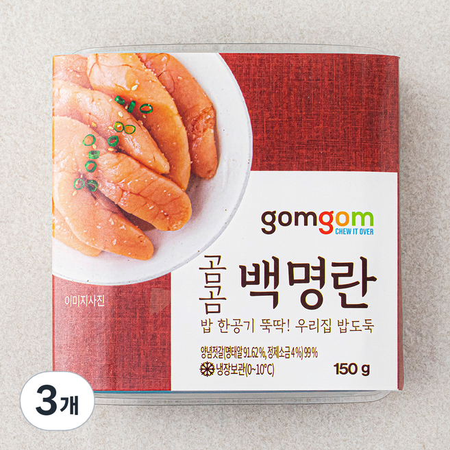 곰곰 백명란, 150g, 3개