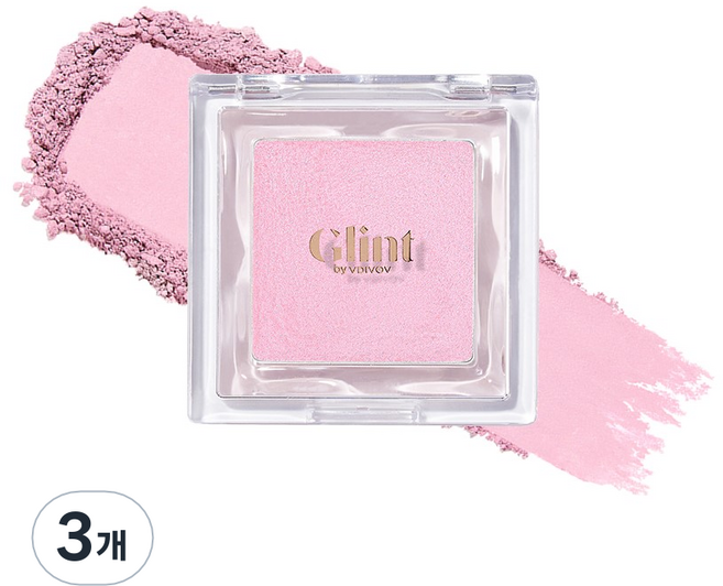 Glint 베이크드 블러쉬 블러셔 2.4g, 06 발레코어 핑크, 3개