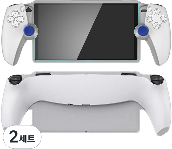 조이트론 PS5 PS포탈 9H 보호필름 실리콘 케이스 세트, JTPT-105, 화이트, 2세트