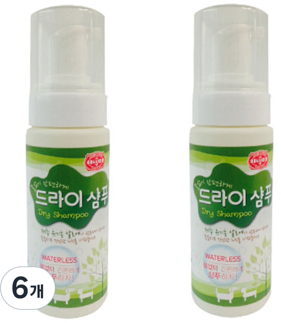 오가니쉬 애견 드라이 샴푸, 150ml, 1개입, 6개