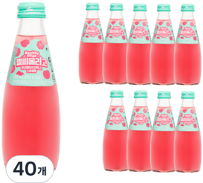 현대약품 헬씨올리고 프리바이오틱스 스파클링, 200ml, 40개