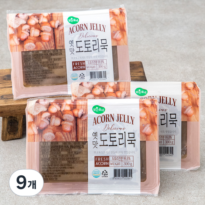 맑은물에 옛맛 도토리묵, 300g, 1개입, 9개