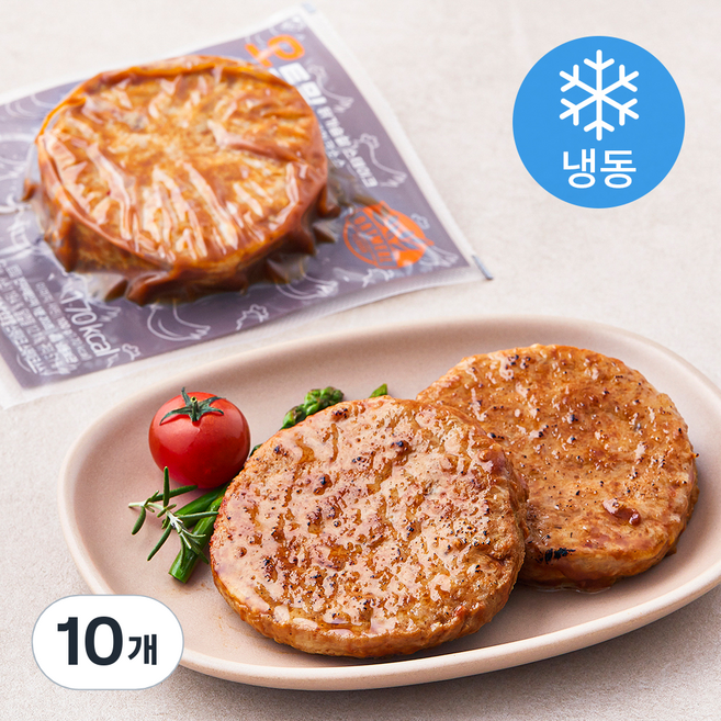 네네치킨 네꼬닭 닭가슴살 오트밀 스테이크 스테이크맛 (냉동), 100g, 10개