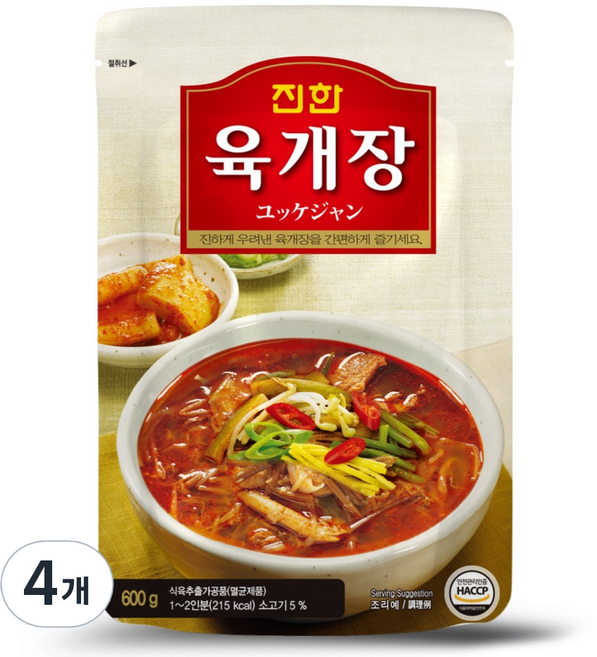 JinHAnFOOD 辣牛肉湯, 600g, 4個
