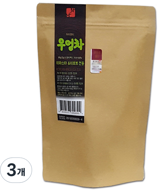나와차 티마스타 티포트 전용 대용량 티백 우엉차, 3g, 30개입, 3개