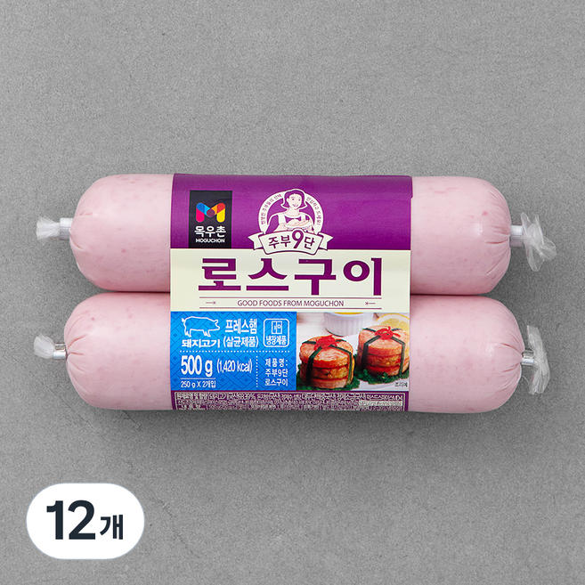 주부구단 목우촌 로스구이 햄, 250g, 12개