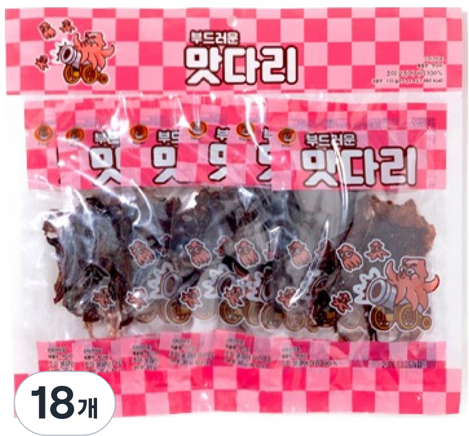 Kojoobu 柔軟Q彈魷魚腳, 20g, 18包