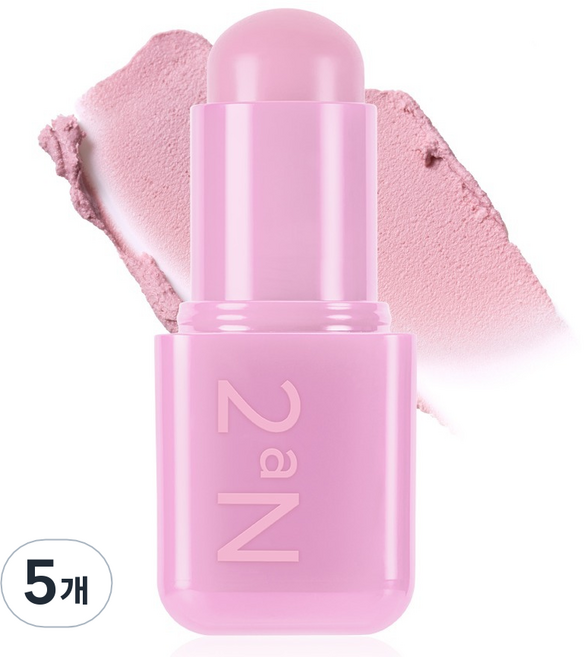 투에이엔 포켓 코튼 블러링 스틱 3.5g, 5개, 크림모브