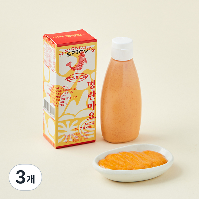 더바로명란 마요네즈, 140g, 3개