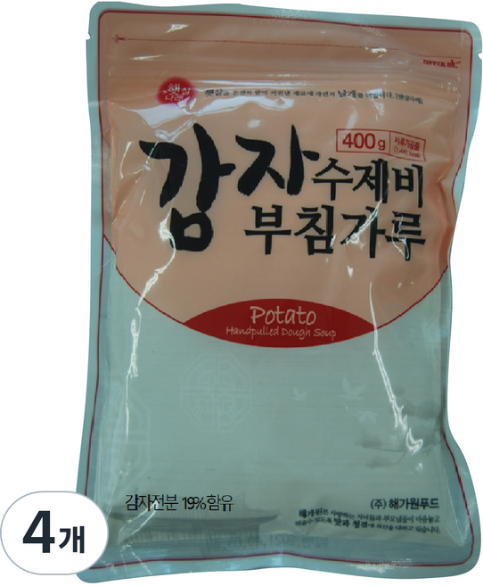 해가원 감자 수제비 부침가루, 400g, 4개