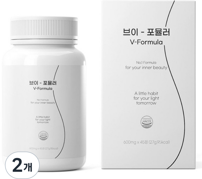 우먼셀렉 브이포뮬러 브로멜라인 27g, 45정, 2개
