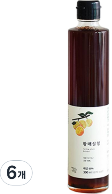 부엉이곳간 황매실청, 300ml, 6개