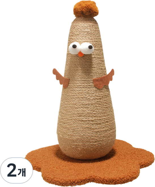 모픽 고양이 꼬꼬 스크래쳐 기둥형, 베이지, 2개