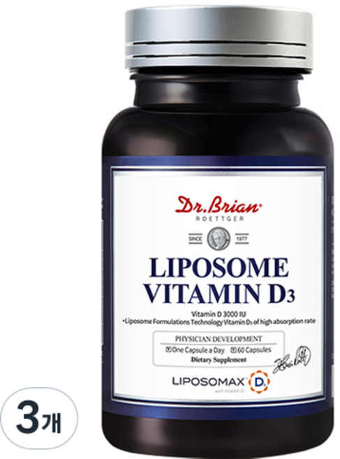 닥터브라이언 리포좀 비타민D3 18g, 60회분, 3개