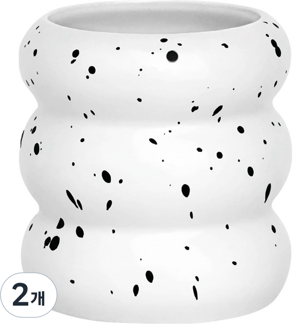 데미무드 마카롱 세라믹 다용도 브러쉬 꽂이, 2개, 쿠키앤크림