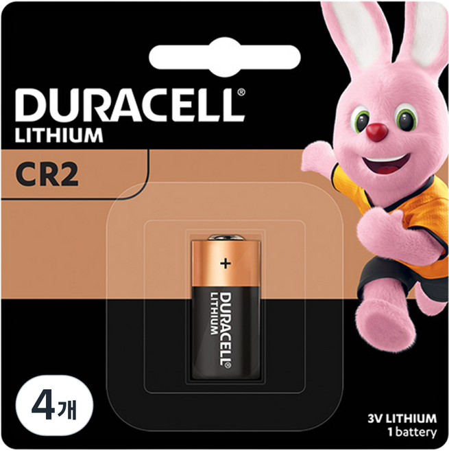 듀라셀 리튬 특수건전지 CR2, 1개입, 4개