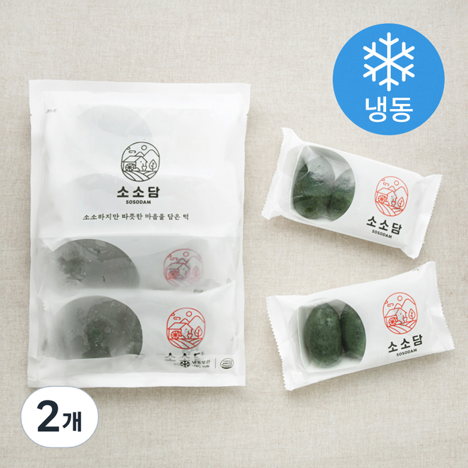 소소담 모시떡 4개입 (냉동), 400g, 1개입, 2개