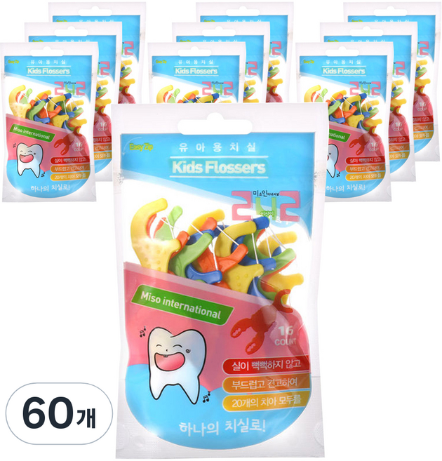 242 유아용 치실, 16개입, 60개