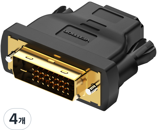 VEnTIOn 威迅 雙向 DVI HDMI 轉換轉接頭, 4個, ECDB0