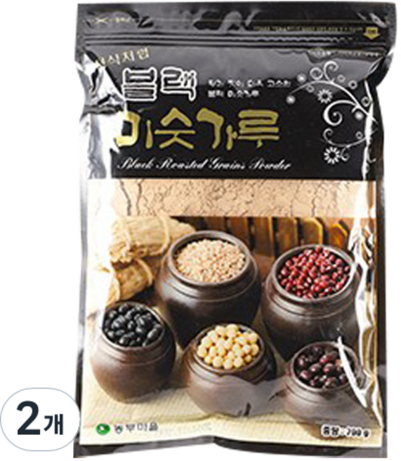 자연웰 블랙 미숫가루, 700g, 2개