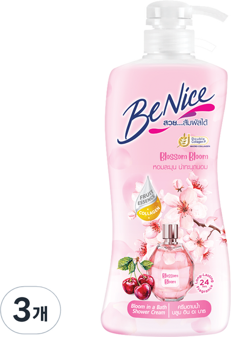 비나이스 블라썸 블룸 샤워크림 체리향, 3개, 400ml
