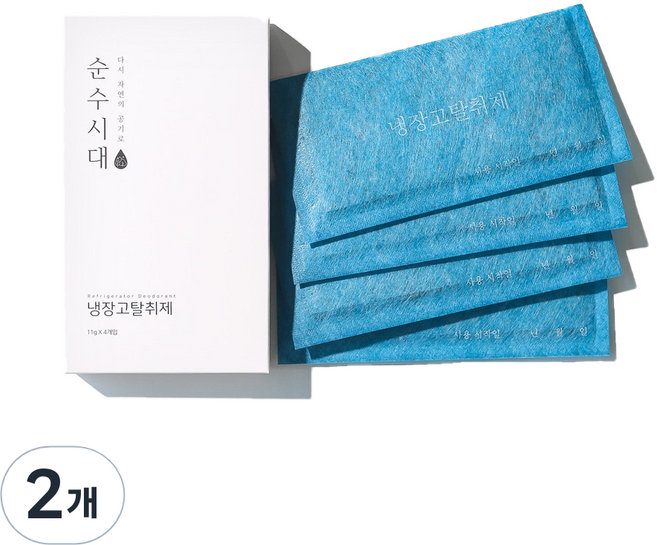 순수시대 냉장고 탈취제 본품, 44g, 2개