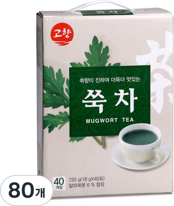 고향 쑥차, 18g, 40개입, 2개