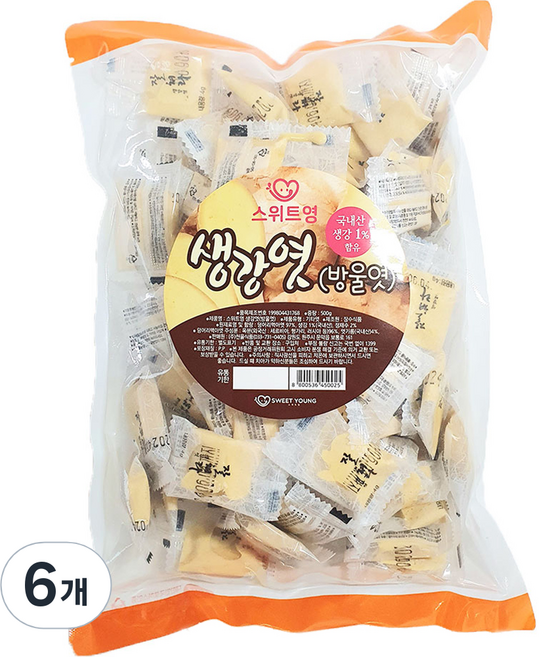 스위트영 생강엿, 6개, 500g
