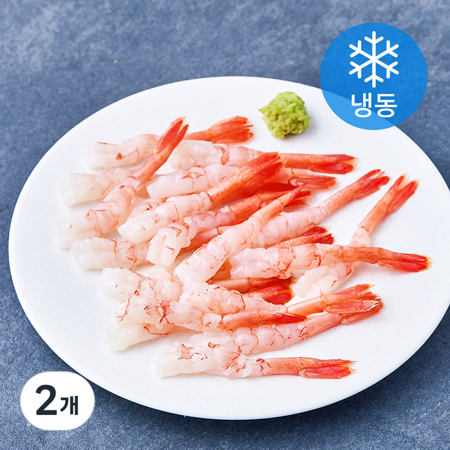 북방도화새우살 포장횟감 20미 (냉동), 2개, 60g(L)