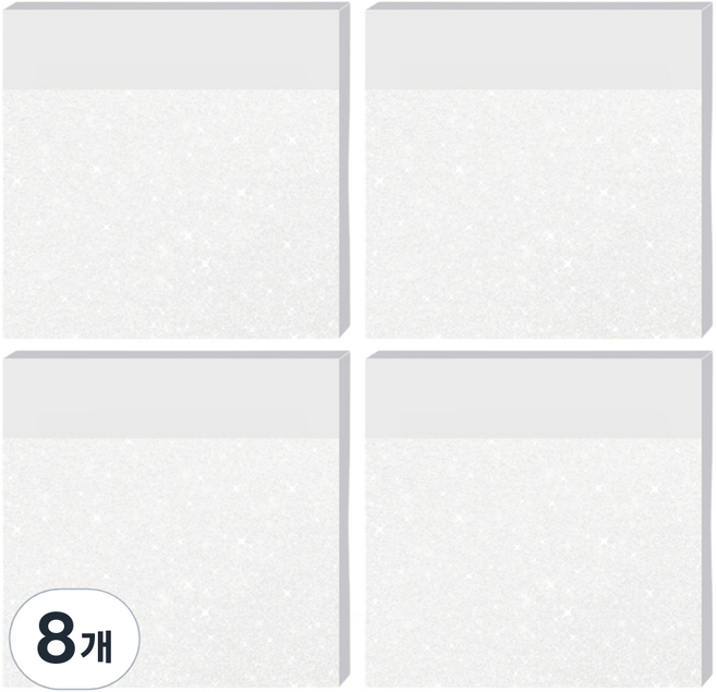 하비스페이스 점착식 투명 메모 오답노트 접착메모지, 투명 무지, 50매, 8개