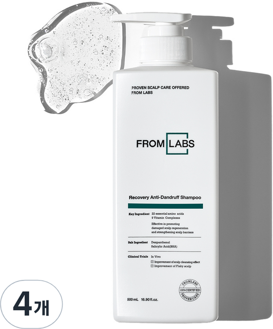 프롬랩스 리커버리 비듬 개선 샴푸, 500ml, 4개